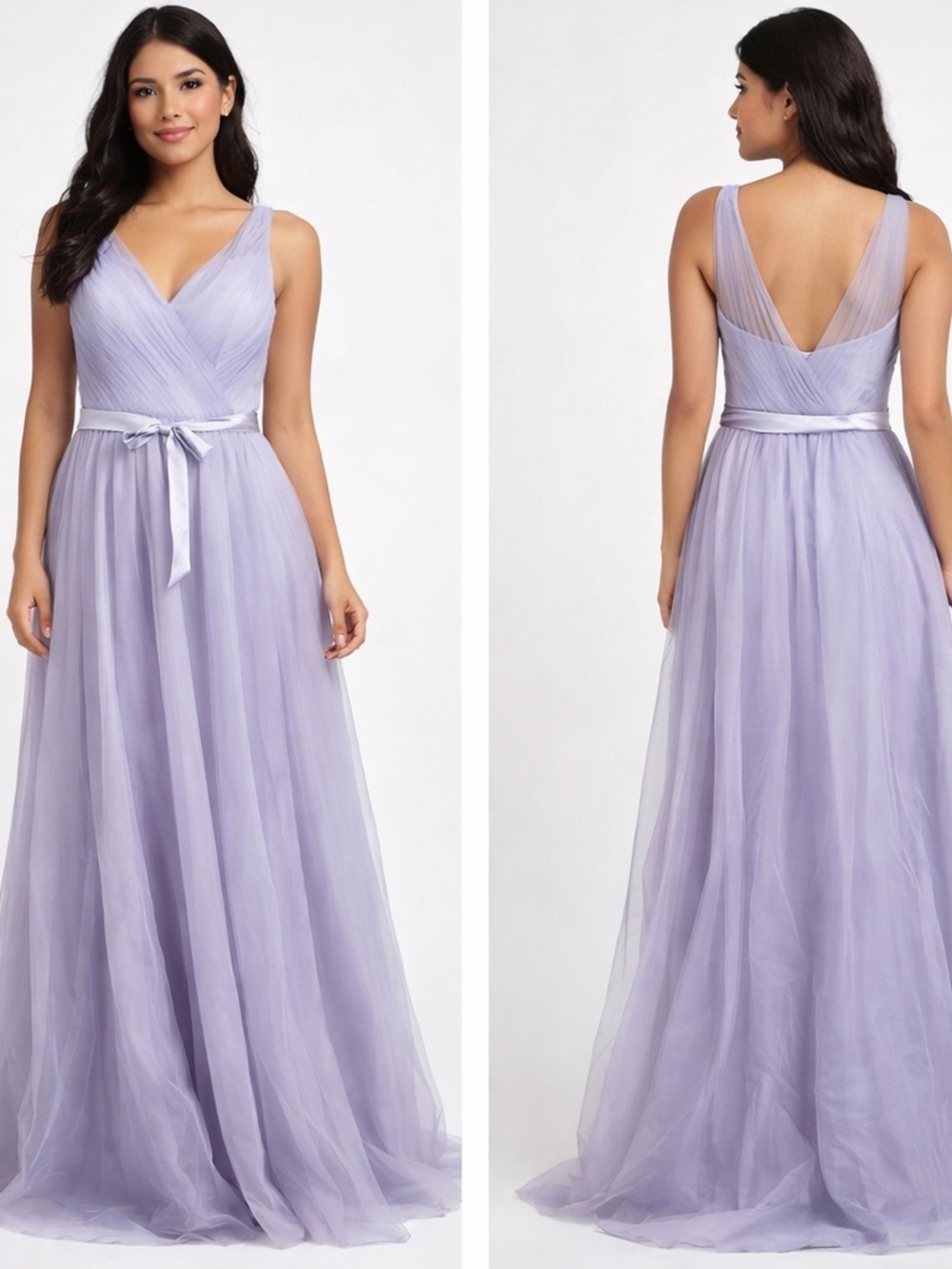 MORI LEE by madeline gardner lavender purple evening prom wedding gown Flawed